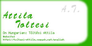 attila toltesi business card